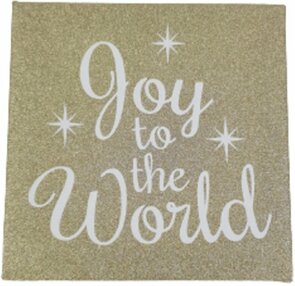 Glitter Canva - You To The World - Goud - Decoratie - Muur - Schilderij