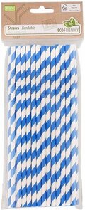 Papieren / Kartonnen Rietjes gekleurd HAYDN - Blauw - Papier - 40 stuks