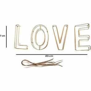 Metalen Draadletters NINI - Hangletters - LOVE - Letters - Goud - Industrieel - Decoratie
