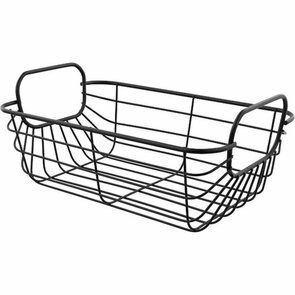 Fruitmand mandje ZEESHAN - Zwart - Metaal - 25 x 17 x 11 cm - Decoratief - Mand - Mandje