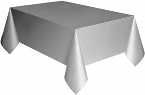 Tafelkleed BRYN - Grijs Zilver - Vinyl - 137 x 274 cm