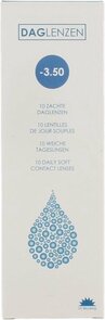 Zachte daglenzen -3.50 - Transparant - Sterkte -3.50 - 10 Stuks