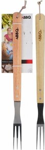 BBQ - Barbecue - vork - RVS/hout 46x7cm