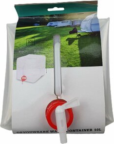 Opvouwbare container met tapkraan - Transparant / Rood - Kunststof - 10 L - Water - Tank