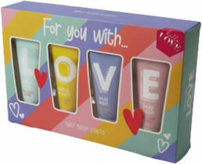Geschenkset lichaamsverzorging moederdag "L.O.V.E" - Multicolor - Kunststof / Karton - 4 stuks