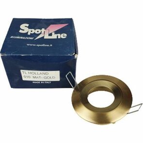 Lampen spotje / Inbouwspots rond TL HOLLAND 010 - Mat goud - Metaal - Max 50 W - Set van 3