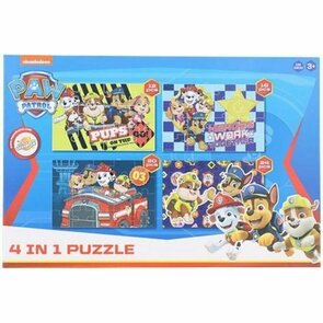 Paw Patrol 4 in 1 puzzel - Boys - Multicolor - Karton - 19 x 29 cm - 3+ 