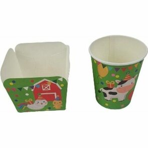 Snackbakjes + Bekertjes - Boerderij Thema - Groen/Multicolor - Set van 15