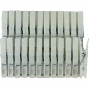 Wasknijpers JACYE - Wit - Kunststof - 24 Stuks - Knijper - Wassen - Was - Knijpers