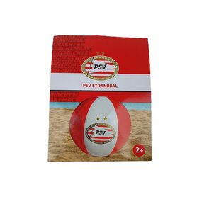 PSV opblaasbare strandbal - Rood / Wit / Goud - Kunststof - ⌀ 51 cm - PSV - Voetbalclub - Voetbal - Strand - Beachbal - Speelgoed - Zomer 
