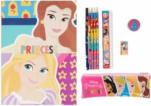 Disney Princess Schrijfwaren set - Roze / Multicolor - Kunststof - 10 Stuks - Back To School - School - Schoolbenodigdheden - Campus - Back2school - Stationary