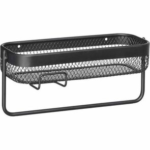 Rek Badkamer Mesh BRUNO - Zwart - Metaal - 32 x 14 x 14 cm