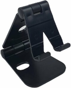 Inklapbare telefoonhouder voor mobiele telefoon - Zwart - Kunststof - Universeel - Telefoon - Houder - Mobiel - Accessoires