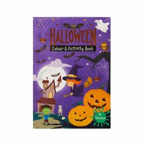 Halloween kleur en activiteiten boek - Paars / Multicolor - Papier / Karton - A4 - Knutselen - DIY - Kleuren - Kleurboek