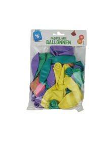 Pastel ballonnen mix - Multicolor - Latex - 30 cm - 24 stuks - Ballon - pastel mix ballonnen 