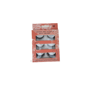 Kunstwimpers met lijm - Zwart - Kunststof - One Size - 3 paar - Eyelash - Wimper - Wimpers - Nepwimper - Nepwimpers 