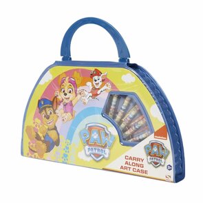 PAW Patrol draagbare kunstkoffer - Multicolor - Vanaf 3 jaar - 8 Viltstiften - 8 Krijtjes - 8 Verfkwasten - 6 kleurpotloden - Puntenslijper - 2 Stickervellen  