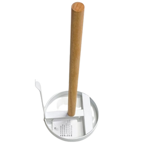 Keukenrolhouder ENOCH industriële look - Wit / Lichtbruin - Hout / Metaal - 11 x 26,5 cm - Keuken - Keukenrol - Keukenrolhouder - Houder - Standaard 