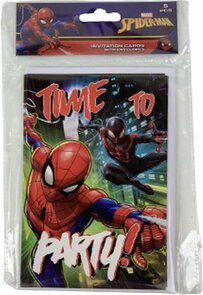 Spiderman and Friends "Time To Party!" - Uitnodigingskaarten Karton / Papier - 10 x 15 cm