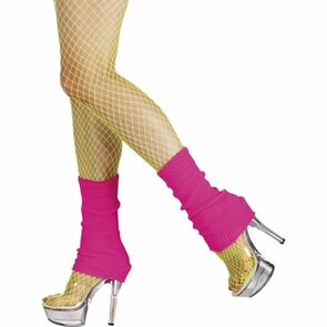 Beenwarmers CLAUDIA - Neon Roze - 100% acryl - One size - 1 paar - Carnaval - Feest - Jaren 60 - Legwarmers - Jambières - sokken 