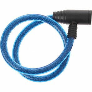 Fiets kabelslot - Blauw  / Zwart - Kunststof / Metaal - ⌀ 12 mm x h 65 cm - Slot - Fietsslot - Fietsen - Bike