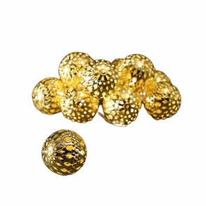 Lichtsnoer LED Met Metalen Figuren - Goud -  Op Batterijen 