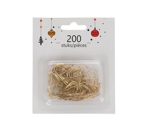 Kerstbal haakjes - Goud - Metaal - 200 stuks - Kerstboom - Kerstballen - haken - Kerstbal haken - kerstboom haken 