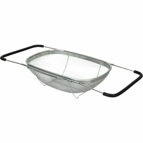 Verstelbare vergiet RVS JOAN - Zilver - RVS - 53,5 x 23 x 12 cm - Verstelbaar gootsteenvergiet
