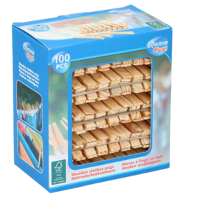 Houten Wasknijpers - 100 Stuks - Wasknijpers - Lichtbruin - Hout 