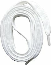Schoenveters effen model - Wit - Polyester - 150 cm
