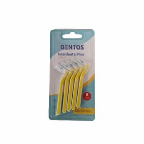 Tandenragers tandenstokers ''Interdental plus'' - Wit / Geel - Kunststof - Regular Size - 2 - 4 mm - 5 Stokers - Tandenstoker - Mondhygiëne 