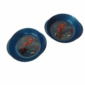 Spiderman bakjes - 2 Kommen - Servies set - Kinderservies - Kunststof - Blauw - Set van 2