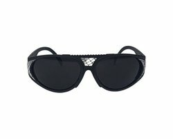 Zonnebril FRANKY - Bril - UV 400 - Zwart - Groot Model - Ovaal Model - Rond - Shades - Unisex - John Lennon - Hippie Bril