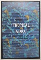 Transparant Letterbord Met 3 Posters - Multicolor - Kunststof - 30 x 45 cm