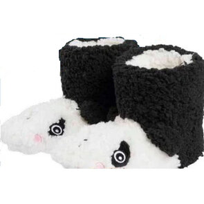 Schattige zachte en warme pantoffels Panda - Zwart / Wit - Polyester / Kunststof - Maat 26 / 27 - Winter - Sloffen
