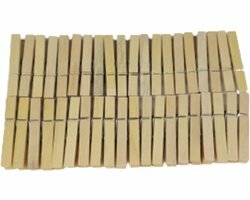 50  Houten knijpers - Wasknijpers - Lichtbruin - Hout - 8 x 1 x 1 cm - 50 stuks