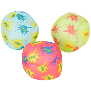 Splash water ballen met tekst "POW " - Multicolor - Vang en werp waterspel - Set van 3