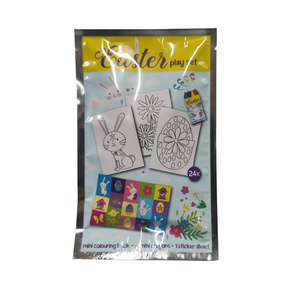 Speelset Pasen - Kuntstof - Multicolor - 4 waskrijtjes -24 stuks