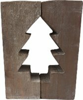  Kaarsenhouder - Bruin - 15 x 6 cm - Set van 2