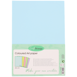 Papierblok Pastel Gekleurd - Multicolor - Papier - 250 vels x A4 - Knutselen - DIY - Creatief - Knutsel