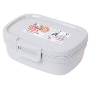 Snackbox SEBASTIAN - Grijs - Kunststof - 0,4 ml - Set van 2 - Vershoudbakjes - Broodtrommel