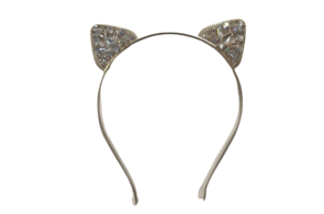 Diadeem Met Kattenoortjes - katten Oren - Goud - Metaal met Strass - Diadeem