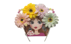 Diadeem met madeliefjes - Zilver - Kunststof - Haar accessoires - Meisje - Bloemen