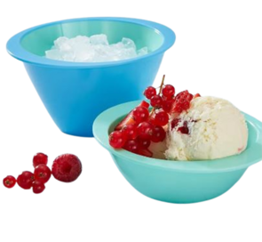 2 Multifunctionele Koelschalen - Lichtblauw / Mint - 190 & 340 ml - Ijskom - Ijscoupe - 2 Cooling Bowls
