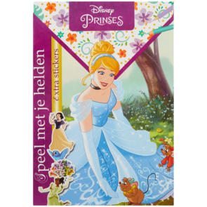 Disney Princess kleurboek met sticker set - Roze / Multicolor - Papier / Kunststof - 32 paginas met stickers - Sticker - Speel met je helden 