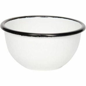  Emaille schaal Tiffany VINTAGE- Wit - Ø 13.5 x h 7 cm 