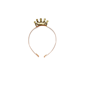 Koningsdag diadeem gouden glanzende kroontje - Kunststof / Polyester - Oranje - Holland - Kingsday