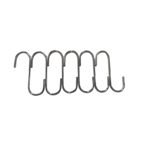 S-haken set van 6 ERIC - Zilver - Metaal - 9 x 0,3 cm