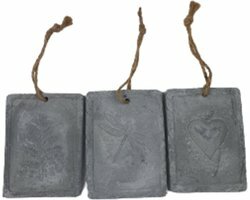  Decoratie Hangers met Print - Hart - Libelle - Boom - Set van 3 - Steen - Touw - Decoratie - Tuin - Hangen