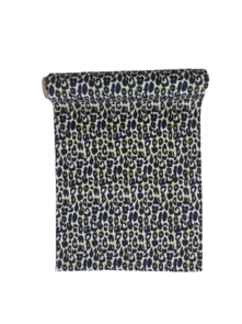 Decoratiestof Panter print - Wit / Zwart - Polyester - 28 x 150 cm 